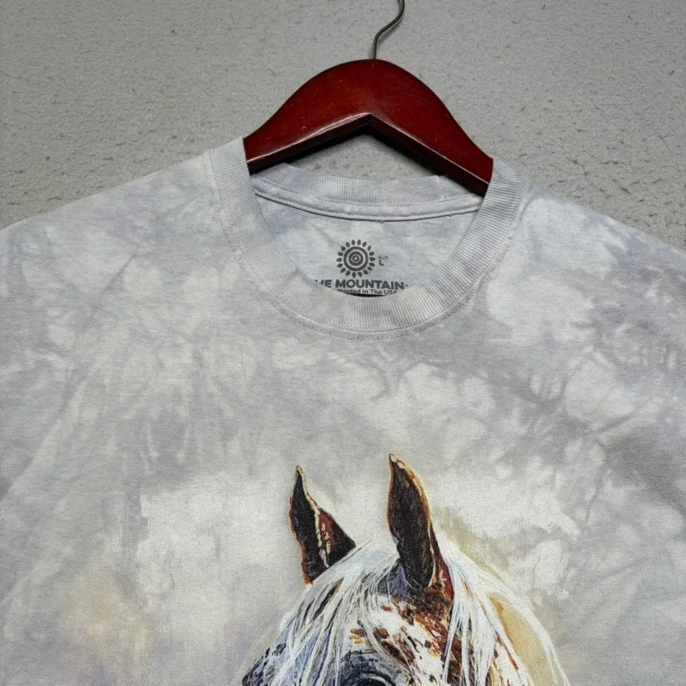 The Mountain T Shirt Mens L Horse Appaloosa Tie Dye Valarie Yost Graphic Tee